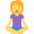 woman in lotus position